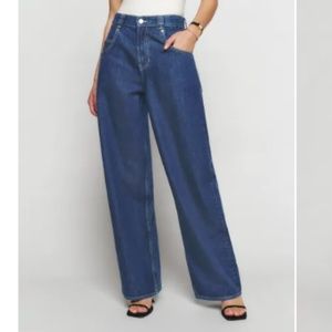 Reformation Skater Baggy High Rise Straight Jeans Size 25
